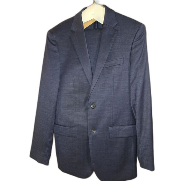 Kenneth Cole New York Other - Men's Suit - 32 - Dark Blue - Double Vented. Flat front pants.  Modern Cut.